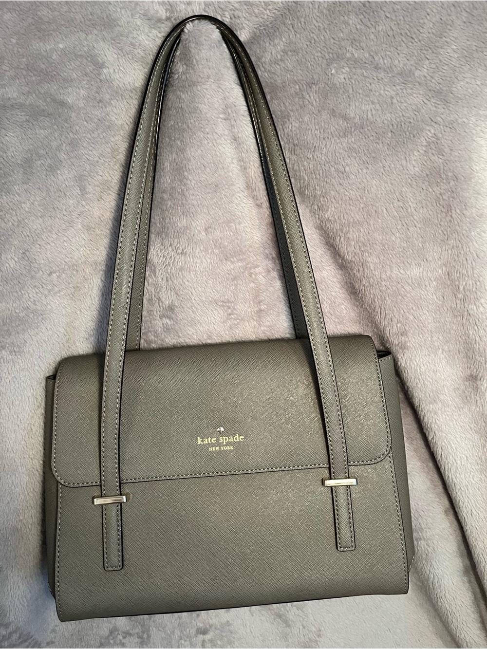 Kate Spade gray Leather Shoulder Bag